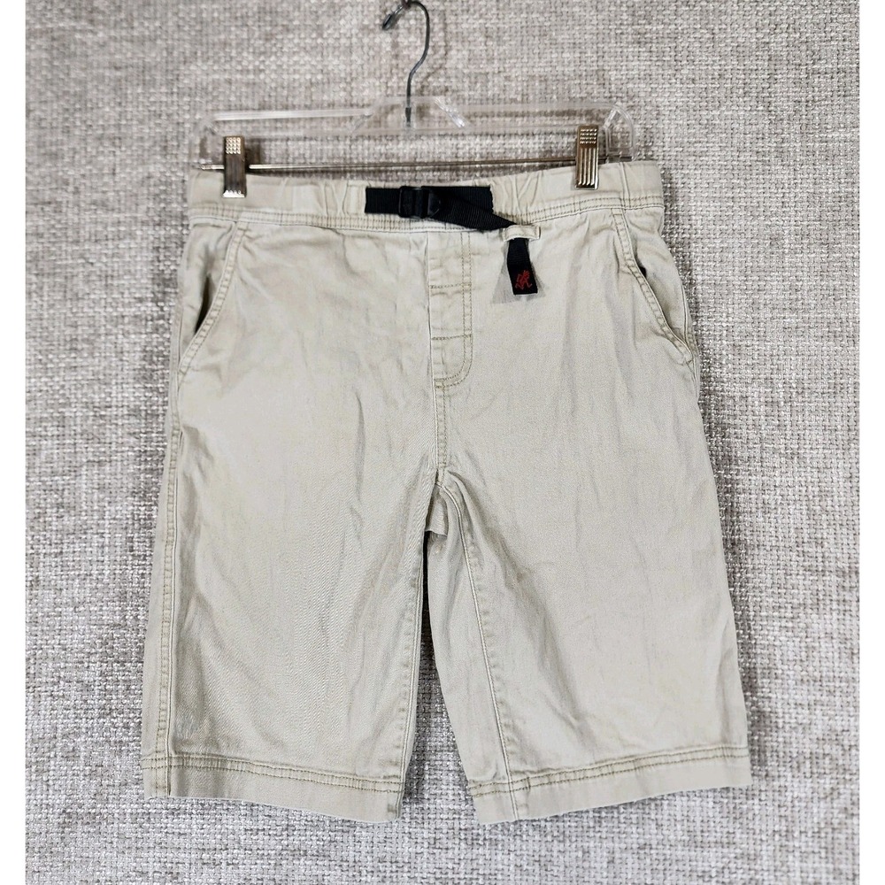 Gramicci Quick Draw Climbing Shorts Youth 14 Beige Belted Organic Cotton 28x10‎